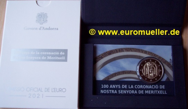 2 Euro Sondermünze Andorra 2021 Meritxell PP